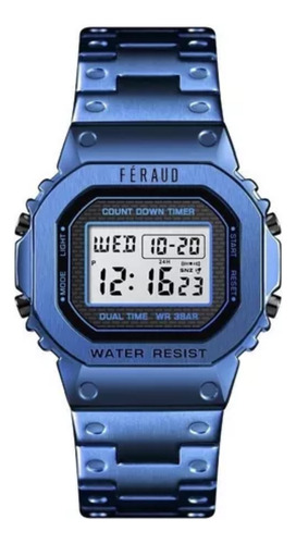 Reloj Hombre Feraud Vintage Digital Crono Alarma Gtia