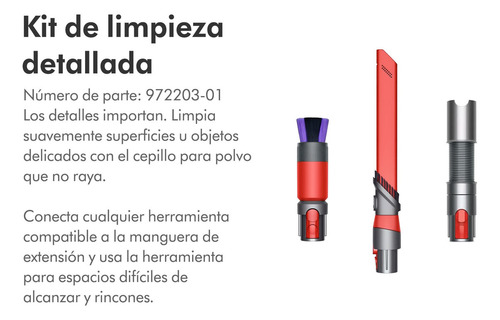Accesorio Para Aspiradora Dyson: Kit De Limpieza Detallada Color Rojo
