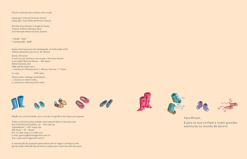 A menina que sonhava com os pés, de David, Christian. Editorial Editora Gaivota Ltda., capa mole em português, 2013