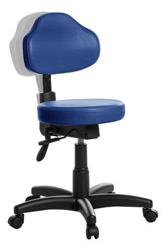 Mocho Ergonômica Estética Odontologia Plus Azul Rv