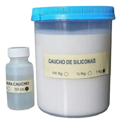 Caucho De Siliconas Especial Moldes 1kg + End 40cc - Alemán