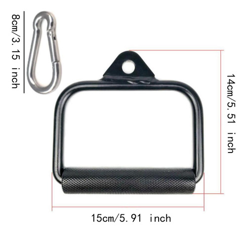 Mango S Único Con Gancho De Carabinaje, Mango De Gimnasio,