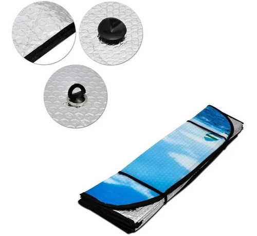 Imagem 4 de 10 de Protetor Solar Térmico Parabrisa Quebra Sol Parasol Painel