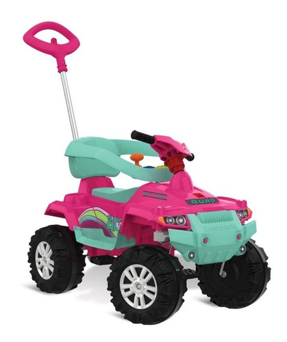 Carrinho Superquad Passeio & Pedal Bandeirante Rosa 593
