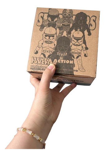 Box C/6 Bonecos Chaveiros Star Wars Darth Vader Boba Fett Cor Personagens Star Wars