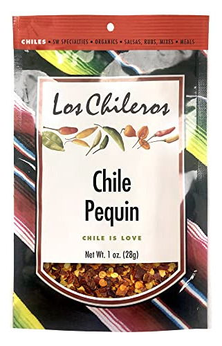 Chileros Chile Crushed Pequin, 1 Onza (paquete De 12)