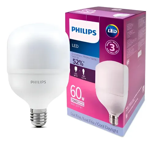 Promoção Lâmpada Led Philips Bulbo 7000k Bivolt 60w | MercadoLivre