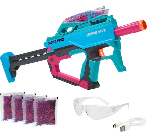 Nerf Lanzador Pro Gelfire X Mrbeast (gafas Inclutas) Auto Bl