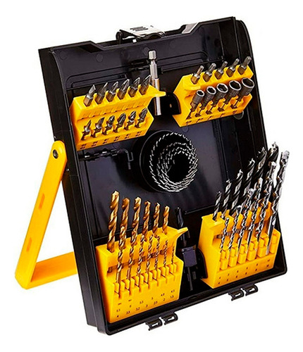 Kit con brocas, taladros y enchufes, 54 piezas, Stanley STA4107-LAC
