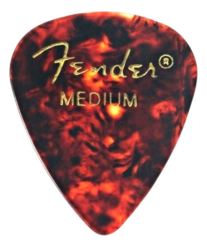 Púas Fender 351 Shape Classic Celluloid Picks Medium Set 12u