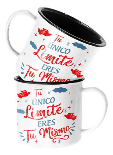 Taza Enlozada Lechera Tu Limite Eres Tu Mismo Motivacional