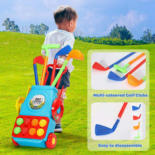 Juego De Juguetes De Golf Para Niños Pequeños, Niños Con Car