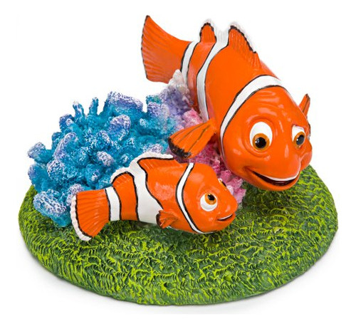 Penn Plax Buscando A Nemo Resina Ornamento, Nemo Y Marlin, 6