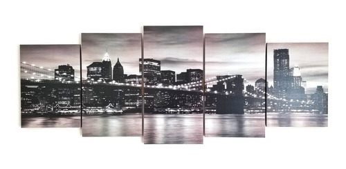 Cuadro Puente The Brooklyn New York Triptico Poliptico Moderno Decoracion Escalonado
