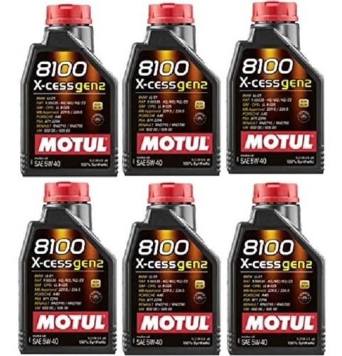 Aceite Motul 109774 8100 X-cess Gen2 5w-40 Sintetico Por 1lt