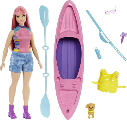 Barbie - Daisy Paseo En Kayac Con Mascota - Mattel 