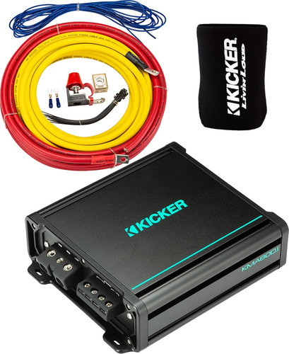 Kicker 2 Elemento Amplificador Marino Mono 800 W Kit 4awg