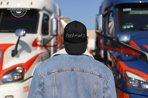 Gorra Black Unisex De Malla Paramore Emo Punk Rock Pop