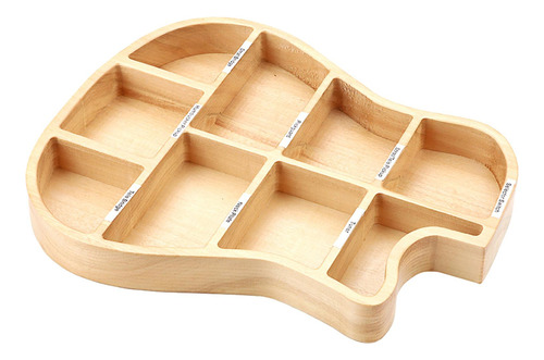 Caja De Púas De Guitarra De Madera Maciza, Organizador De