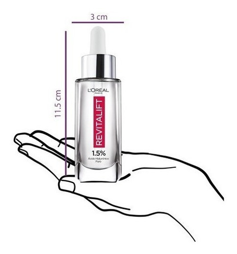 Imagen 4 de 5 de Sérum Serum Ácido Hialurónico L'Oréal Paris Revitalift día/noche para todo tipo de piel de 30mL