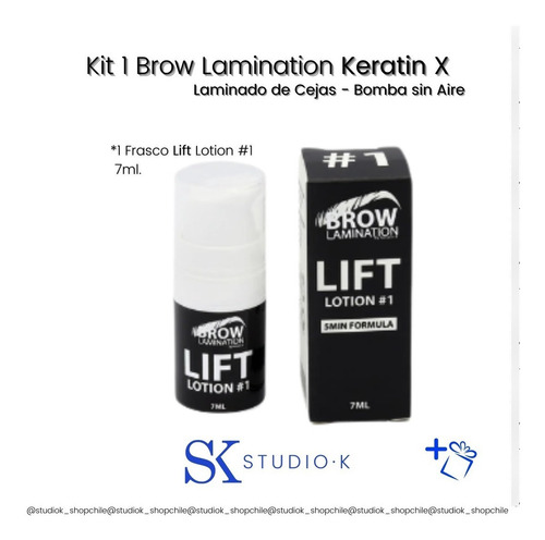 Kit Laminado De Cejas Keratin X Brow Lamination Pasos 1 Y 2