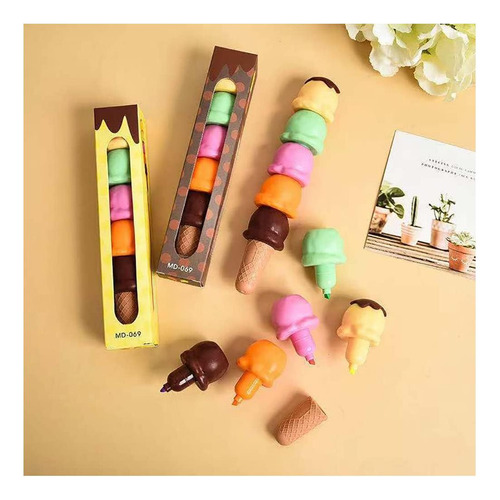 Kelendle Ice Creaming Racklighter Multicolor Fluorescent Pen