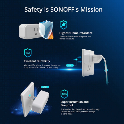 Sonoff S40 Medidor Interruptor Wifi Programable Alexa Google