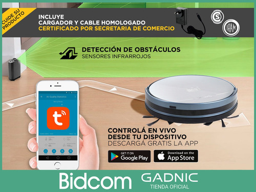 Aspiradora Robot Gadnic + Trapeador Mopa App Gadnic Pro