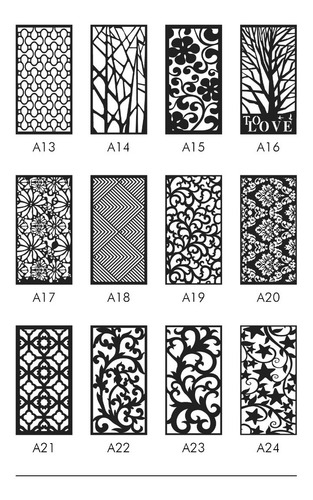 Imagen 6 de 9 de Panel Decorativo Separador De Ambientes Mdf 50 X 90 Cm