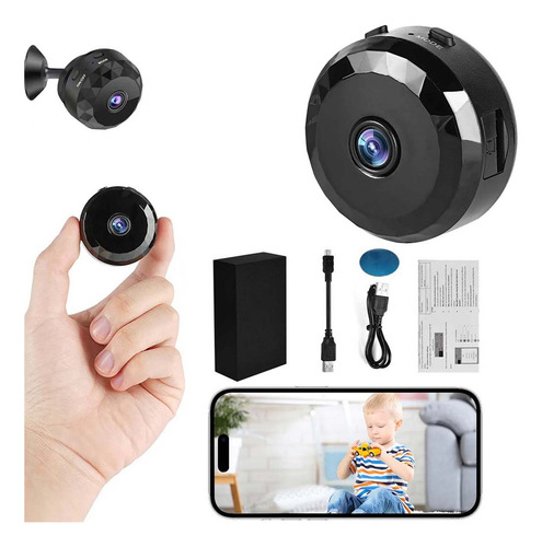 Mini Cámara Espía Full Hd 1080p Wifi Cámara De Seguridad Batería Recargable A9 Mini Cámara De Visión Nocturna