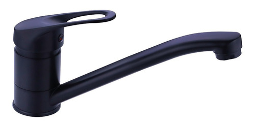 Imagen 1 de 8 de Grifo Cocina Monocomando Negro Canilla Griferia + Flexibles