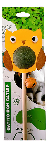 Varilla Buho Con Pelotita Catnip