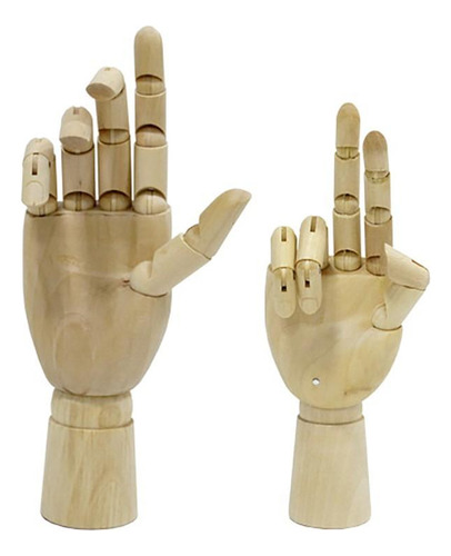 Maniquí Mano Madera Articulada 30cms De Dibujo