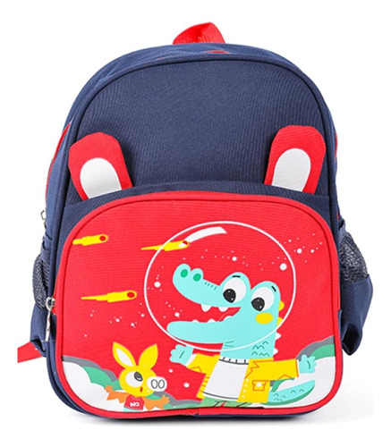 Mochila Infantil Canva Fontana En Nylon Color Roja