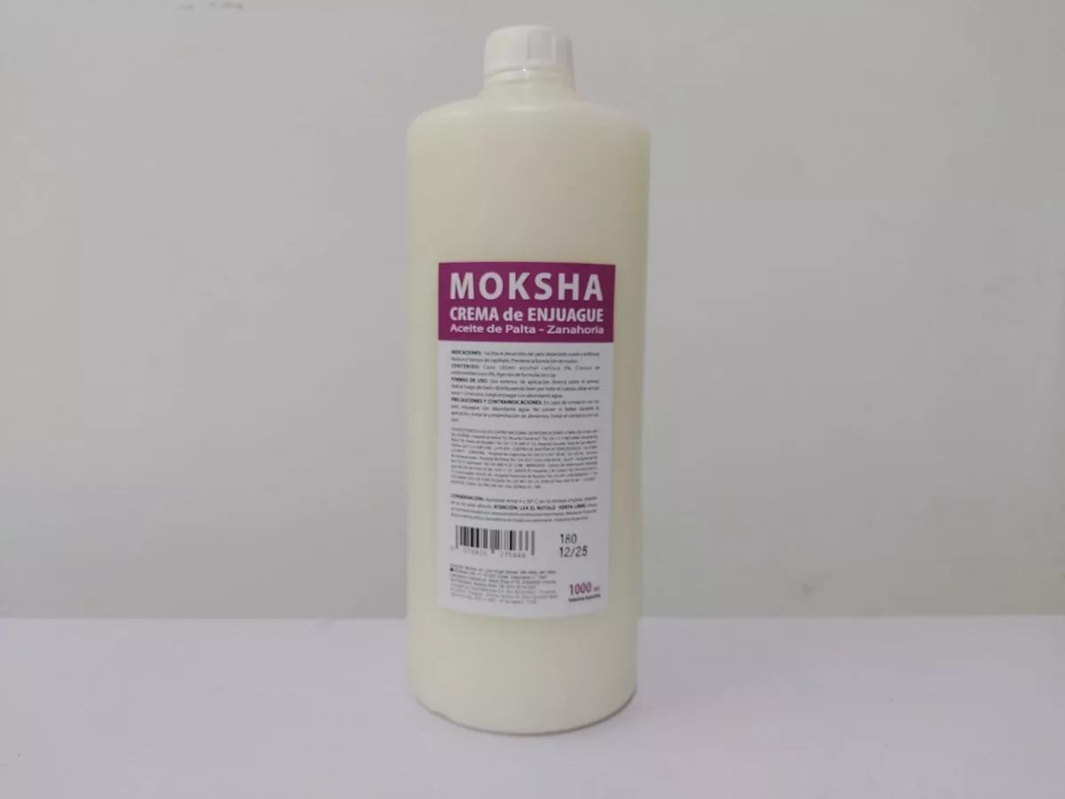 Crema De Enjuague Con Aceite De Palta-zanahoria Moksha X 1 L