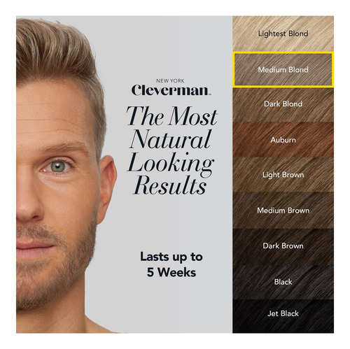 Cleverman Kit Integral Para Hombres: Cubre Canas Gris Con