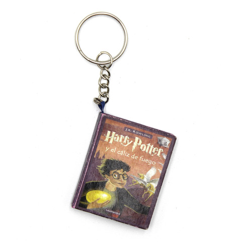 Llavero Mini Libro Coleccion Harry Potter- El Caliz De Fuego