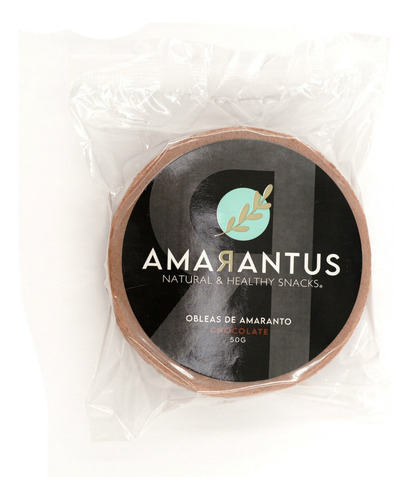 Amarantus® Oblea De Amaranto Sabor Chocolate | 50 Piezas