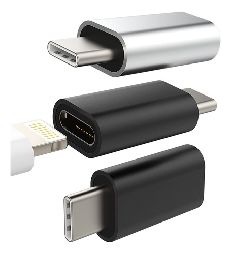 3 Usb C Macho Para Adaptador Lightning Hembra iPhone 12 Max