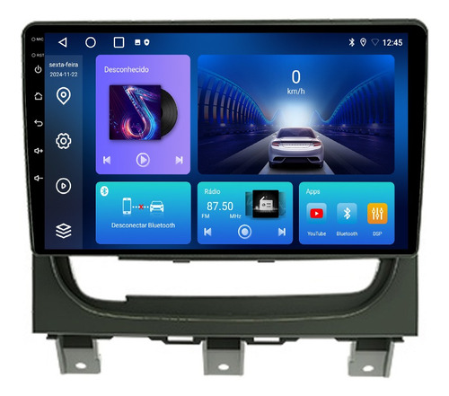 Multimidia Palio 13/19 9p Android 14 Carplay 4gb 64gb