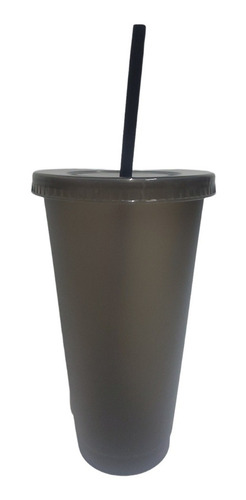 Vaso Reusable 200 Pzas Cafe Frio Con Popote 24oz Serigrafia