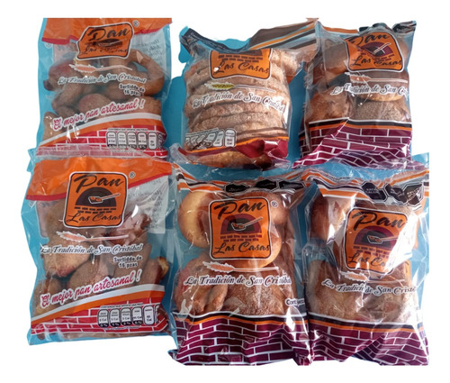 6 Paquetes De Pan De Chiapas, Pan De San Cristóbal 67 Piezas