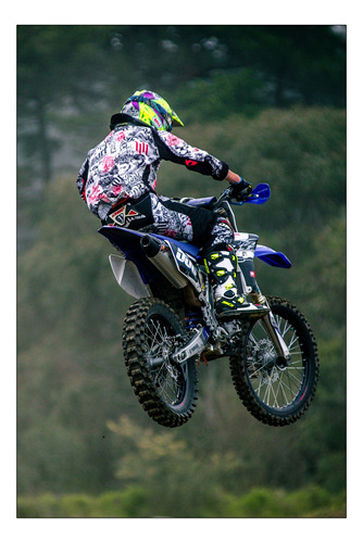 Vinilo Decorativo 30x45cm Moto Cross Off Road Extremo M9