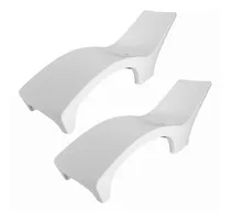 Comprar Reposeras Plásticas Combo 2 Un Reforzada Para Pileta Ideal Solarium Húmedo Camastro Exterior