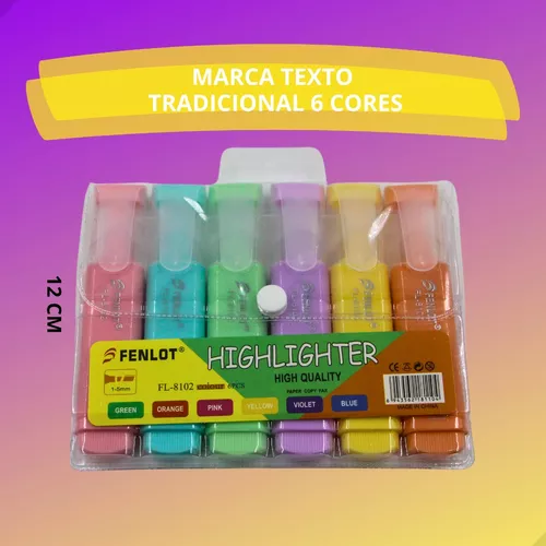 18 Mini Canetas Marca Texto Fofo Fofinhos Carinhas Lindas