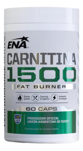 Carnitina Quemador De Grasa Ena  1500 Mg X60 Cápsulas