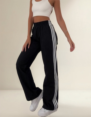 Pantalon Palazzo Darlon Tres Lineas Mujer Suave Calentito