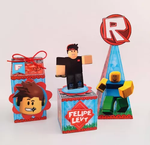 Kit com 3 modelos de Caixinhas para Lembranças no tema Roblox