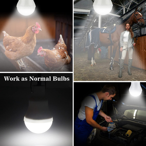 Bombillas Solares Recargables, Luz Solar Led Para Interiores