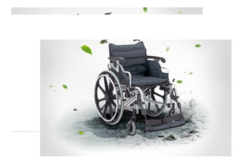 Imagen 2 de 10 de Silla De Ruedas En Aluminio Plegable Posa Brazos Rebatibles